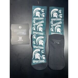 NEW Michigan State Spartans Rock' Em Mens Team Socks Size LG/XL